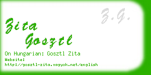 zita gosztl business card